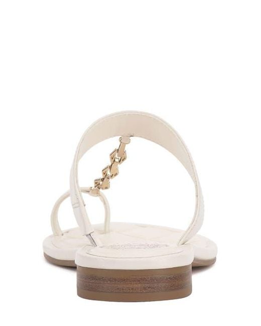 Vince Camuto White Lexie Toe Loop Sandal