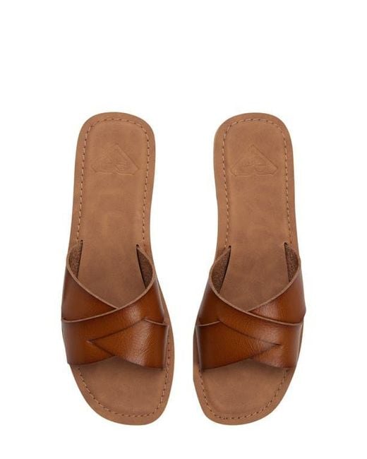 Roxy Brown Andreya Ii Slide Sandal