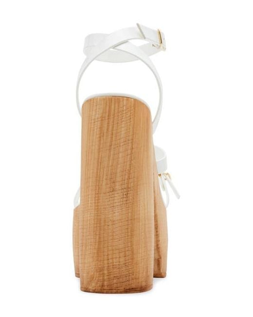 Steve Madden Lilia High Wooden Platform Dress Sandals in