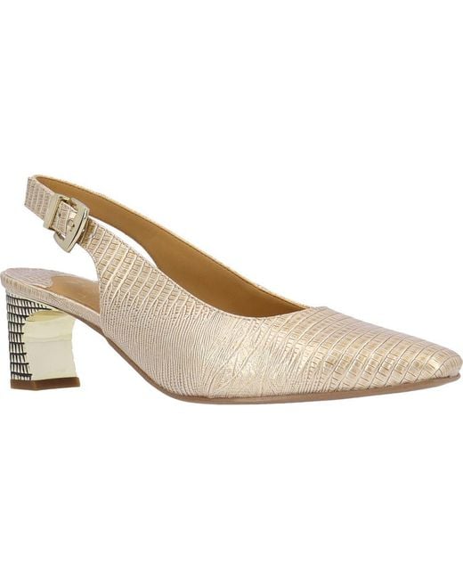 J. Reneé White Hadyn Lizard Embossed Slingback Pump