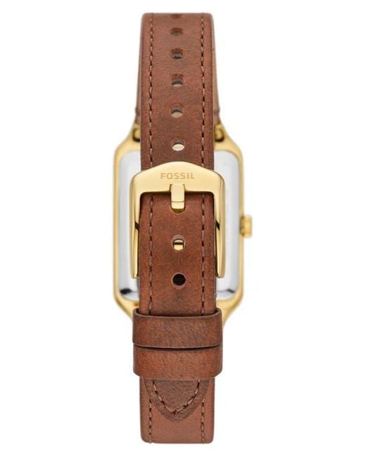 Fossil Brown Raquel Leather Strap Watch, 23Mm