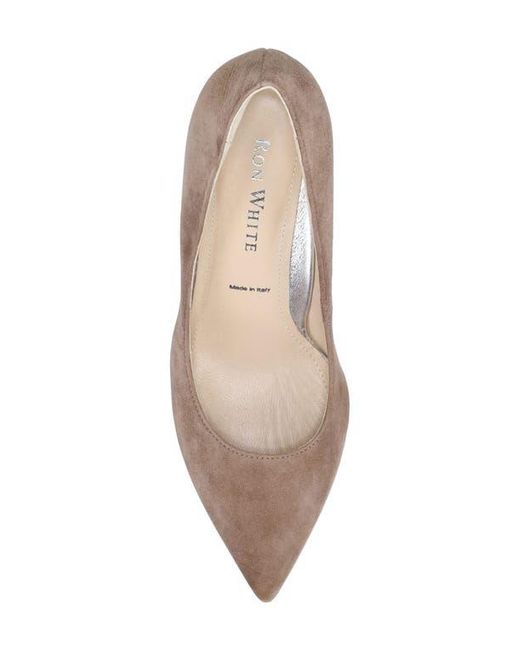 Ron White White Cindy Pointed Toe Pump