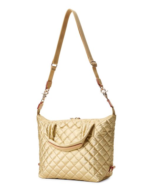MZ Wallace Metallic Small Sutton Deluxe Quilted Nylon Crossbody Bag