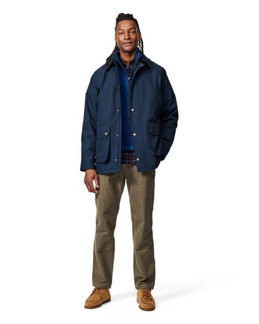 aubi Blue Derwent Long Sleeve Collared Barn Jacket for men