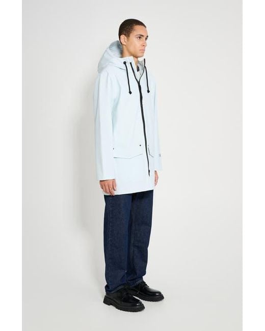 Stutterheim White Stockholm Patch Matte Raincoat