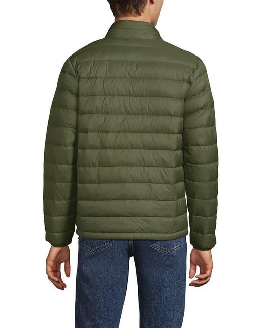Lands' End Green Wanderweight Ultralight Packable Down Jacket for men