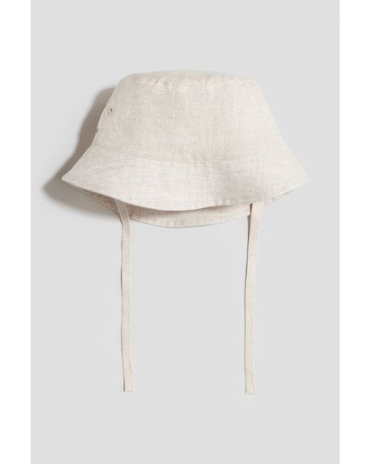H&M Natural Linen Bucket Hat for men