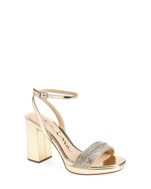 Nina Metallic Sofina Ankle Strap Platform Sandal