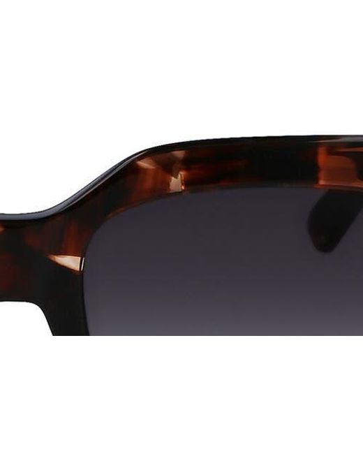 Longchamp Black 53Mm Rectangular Sunglasses