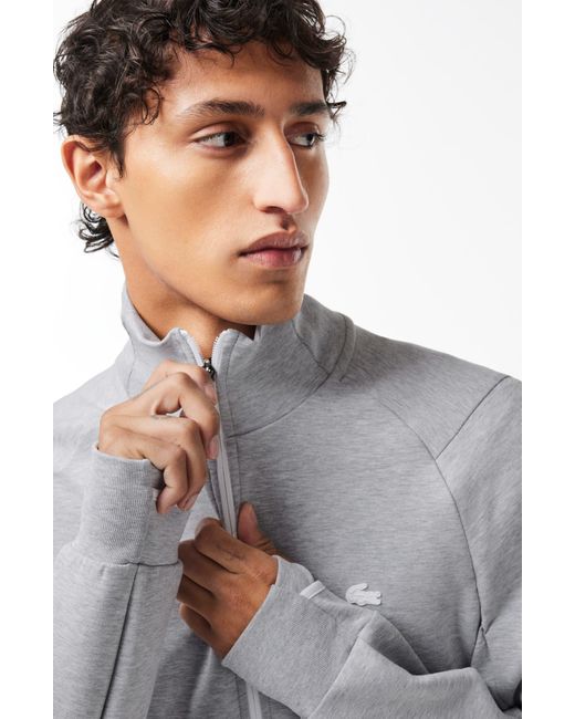 Lacoste Gray Zip-up Jacket for men