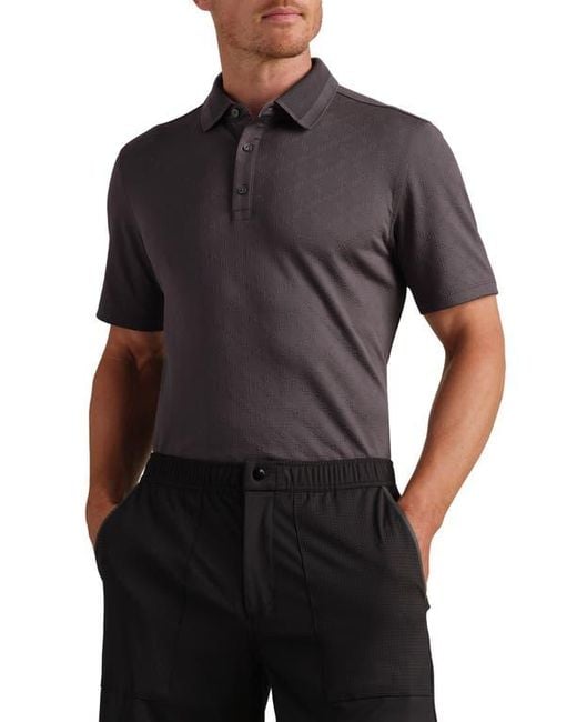 Rhone Black Fairway Performance Golf Polo for men