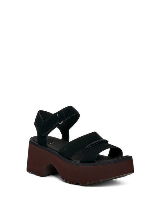 Ugg Black New Heights Platform Sandal