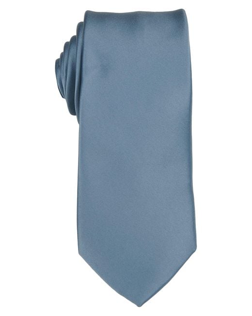 Brooklyn Brigade Blue Solid Satin Tie for men