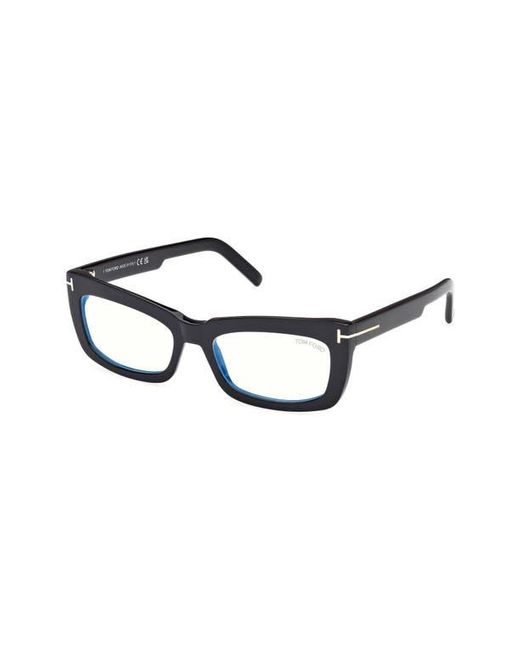 Tom Ford Brown 55Mm Rectangular Light Blocking Glasses