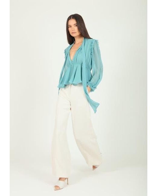 SECRET MISSION Blue Camila Blouse