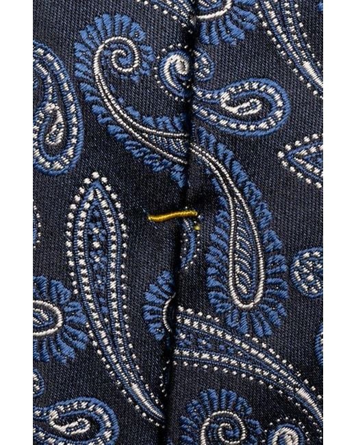 Eton of Sweden Blue Paisley Silk Jacquard Tie for men