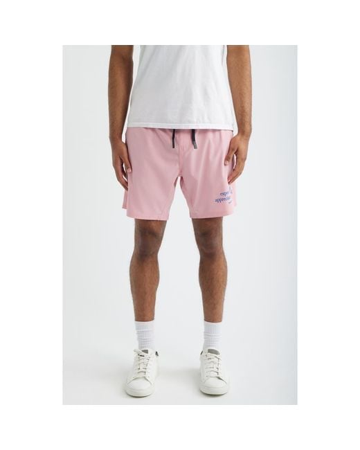 Saint Studio Red Tempo Appreciate Tech Drawstring Shorts for men