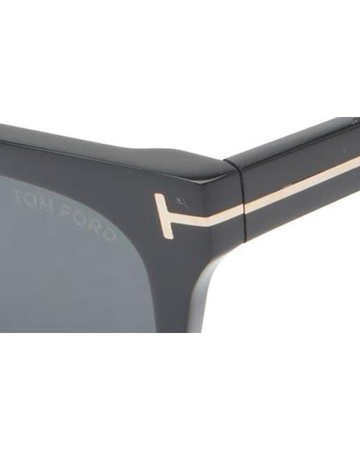 Tom Ford Black Penn 53Mm Rectangular Sunglasses