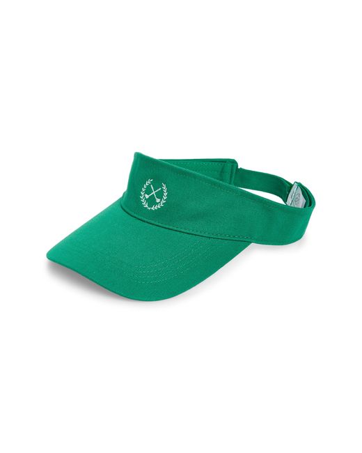 Treasure & Bond Green Embroidered Visor