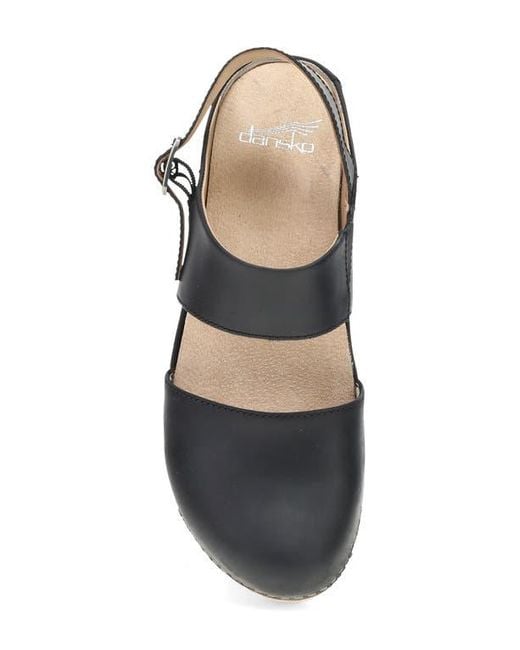 Dansko White Lucia Slingback Platform Pump
