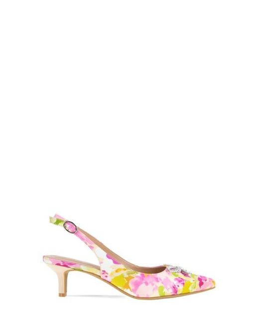 BCBGMAXAZRIA Pink Donna Slingback Pointed Toe Kitten Heel Pump