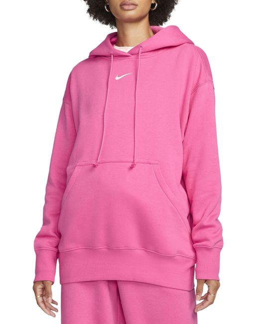 Nike Sportswear Phoenix Oversize Fleece Hoodie in Pink | Lyst