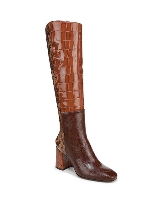 Circus by Sam Edelman Brown Billie Knee-high Block-heel Dress Boots