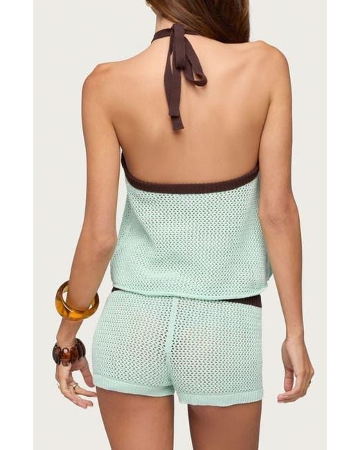 Edikted Green Loli Ring Halter Top