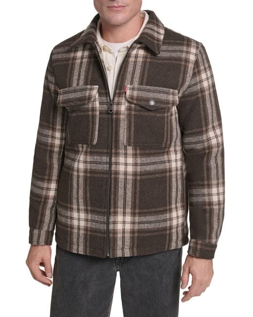 Levi's Black Zip Front Shacket for men