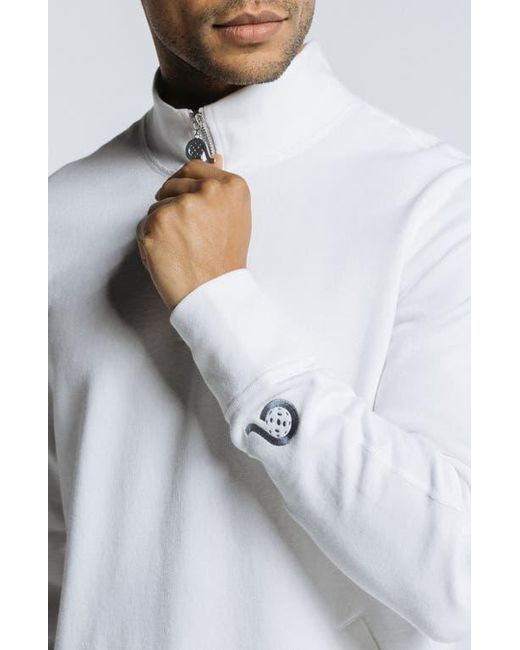 AVI White Pickleball Warmup Pullover