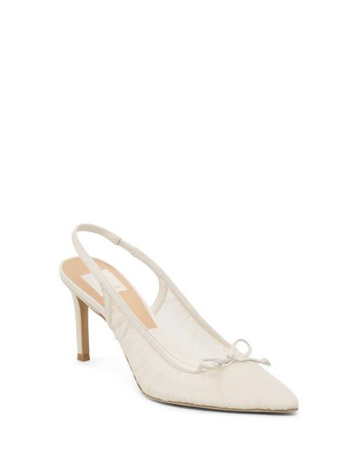 Dolce Vita White Yela Slingback Pointed Toe Pump