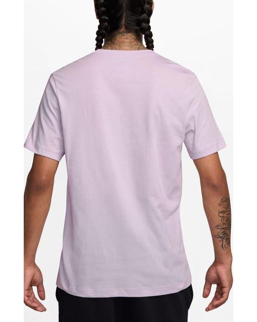 Nike Purple Sportswear Cotton Graphic T-Shirt for men
