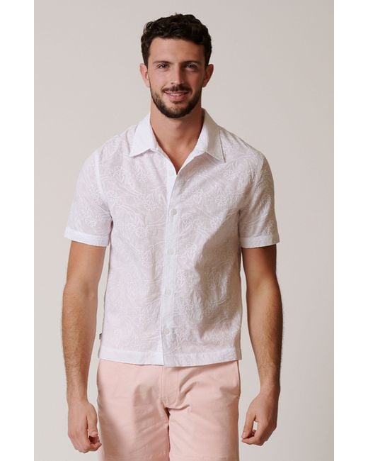 LEISURE LAB White Puerto Escondido Button Up for men
