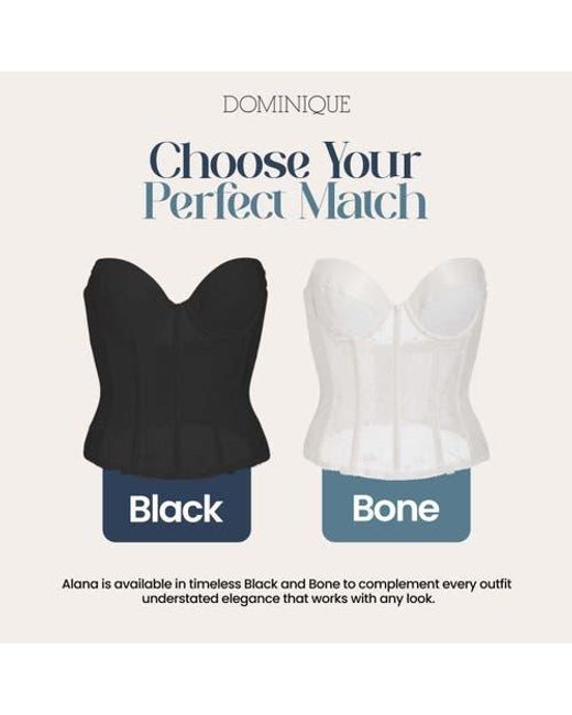 Dominique Intimates White Alana Low Back Convertible Strapless Longline Bra