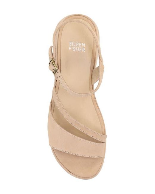 Eileen Fisher Metallic Dae Ankle Strap Platform Sandal