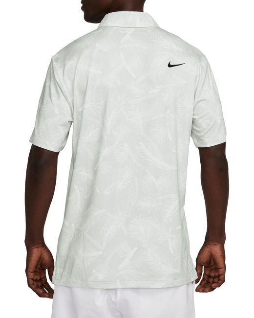 Nike White Tour Pines Print Dri-fit Golf Polo for men