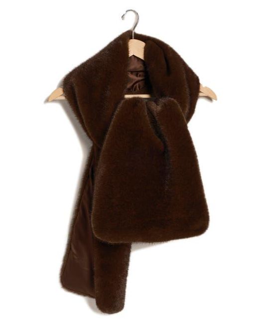 Free People Black Snow Angel Faux Fur Scarf