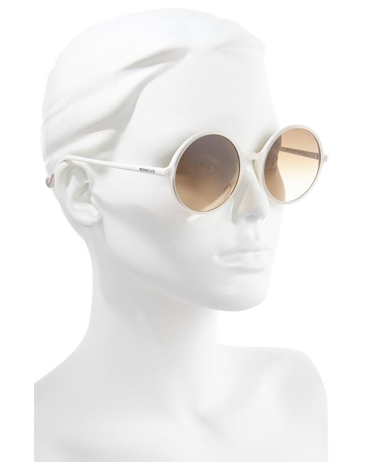 Moncler Multicolor 57mm Round Sunglasses