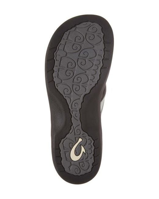 Olukai Black Ohana Flip Flop