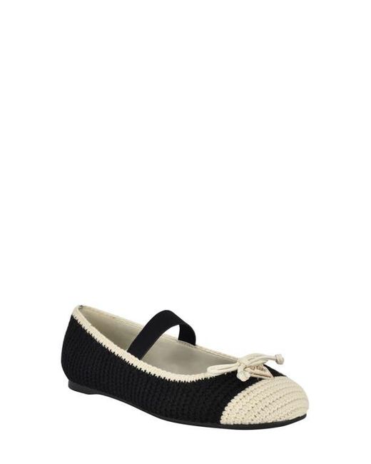 Guess White Maysa Mary Jane Cap Toe Flat