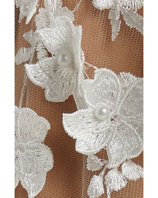 Kilo Brava White Floral Embroidered Short Robe