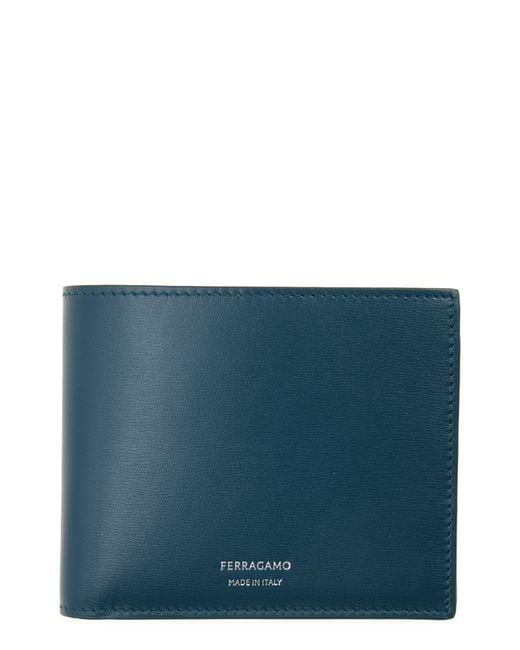 Ferragamo Blue Florence Bifold Wallet for men
