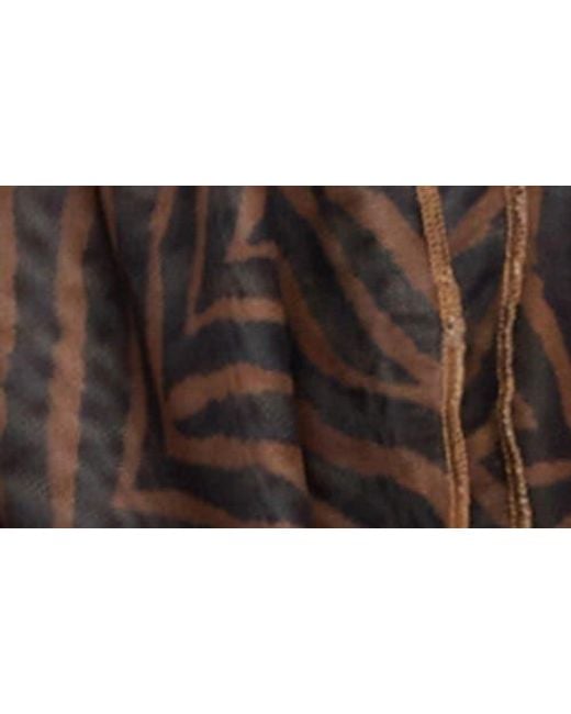 Edikted Black Zebra Print Backless Top
