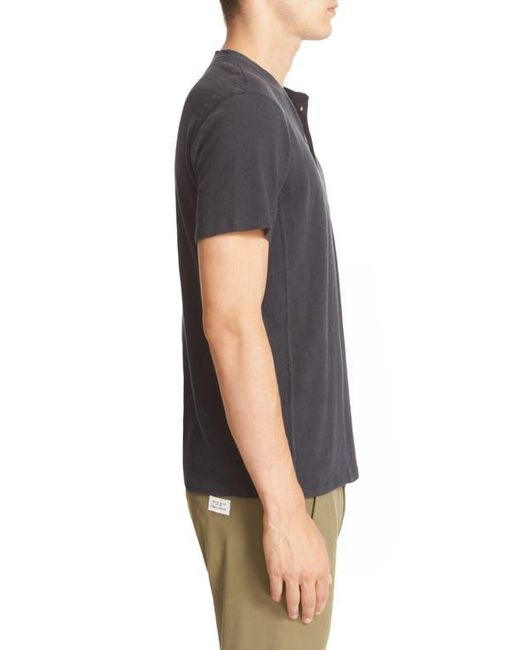 Rag & Bone Black Classic Short Sleeve Henley for men