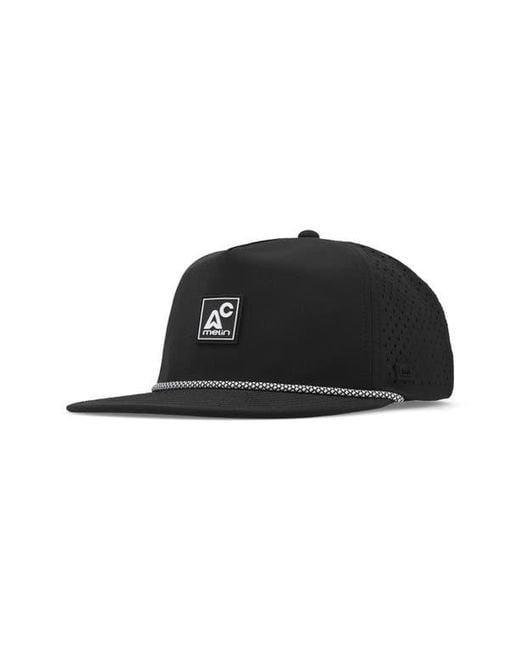 Melin Black Coronado Packable Hydro Snapback Ball Cap for men