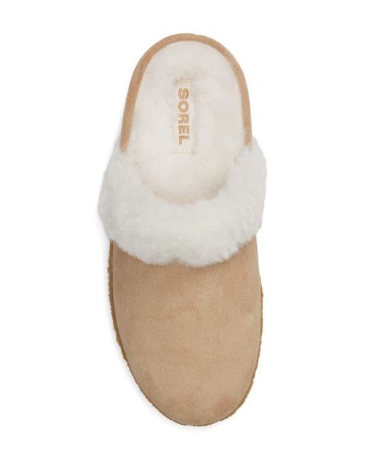 Sorel White Nakiska Ii Faux Shearling Lined Slide Slipper