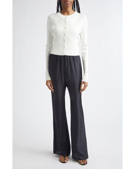 Toccin Blue Nela Drawstring Flared Pants