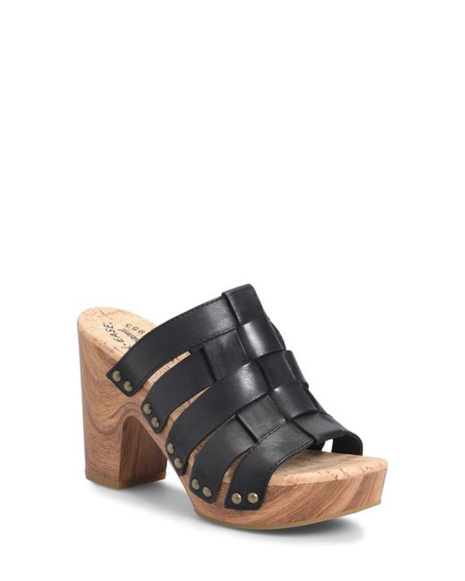KorkEase Devan Platform Sandal in Brown Lyst