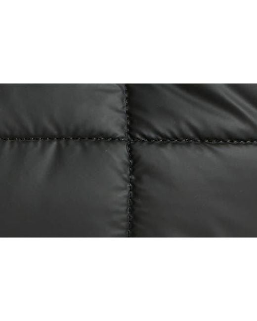 VEE COLLECTIVE Black Porter Basque Quilted Recycled Nylon Clutch