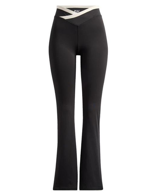 PacSun Black Contrast Crossover Flare Leggings